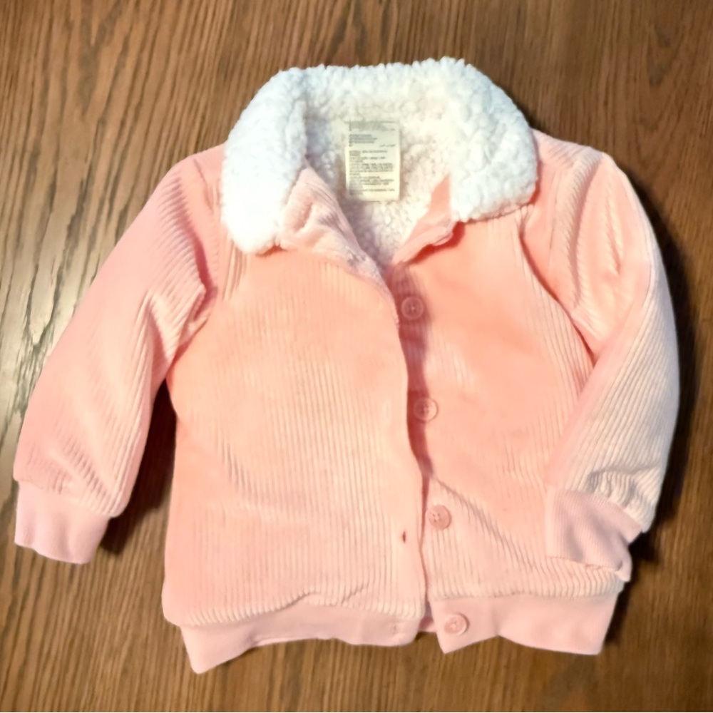 First Impressions Baby Girl Pink Collared Jacket
